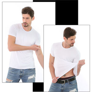 <b>Viscose</b> Cotton Short Sleeve Slim Fit Oem logo Custom Design Plain Blank T-<b>shirt</b> for <b>men</b> - Product Image 4