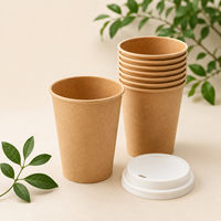 Vaso de Papel de Pared Simple, No Tóxico, Certificado para Uso Alimentario, Extra Alta Calidad, para Fiestas y Eventos al Aire Libre