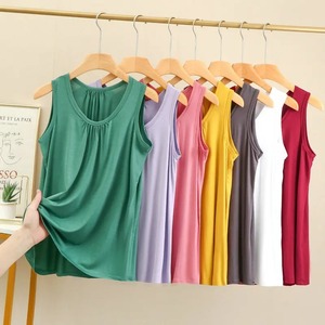 Camiseta sin mangas con diseño de logotipo personalizado 2025, nueva camiseta sin mangas de algodón con estilo para mujer, camisetas transpirables de verano Premium - Product Image 2