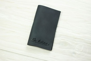 Dossier de facture en cuir personnalisé haut de gamme pour restaurants cafés et bars avec logo de marque en relief LBH-0105 - Product Image 4