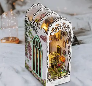 High Quality 3D Wooden Puzzles DIY Miniature House Wooden Magic Flower House For Kids And Adults