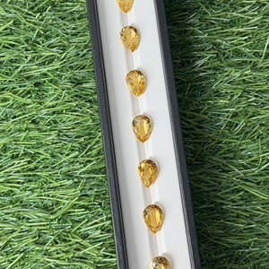 Pear Cut <b>Citrine</b> Gemstone 5*8 to 10*14mm C1 color Loose stone for making <b>rings</b> pendants - Product Image 4