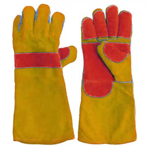 Cuir de qualité supérieure renforcé robuste en cuir de vache fendu résistant à la chaleur et gants de sécurité de protection gant de soudage - Product Image 3