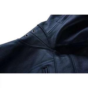 Chaqueta DE SEGURIDAD perforada de lona de piel de oveja para hombre, alta calidad OEM, personalizada, regular, transpirable, impermeable, a prueba de viento, para hombre - Product Image 3