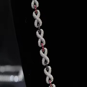 New Unisex Moissanite Diamond Iced Out Tennis Chain for Women & <b>Men</b> <b>Cross</b> Flower Design Necklace for 925 Sterling <b>Silver</b> - Product Image 2