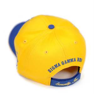 SGR Cap Or Jaune | Chapeau brodé Sigma Gamma Rho | 20% laine 80% acrylique | Couvre-chef de sororité grecque à coupe réglable - Product Image 2