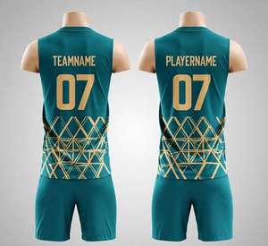 Conjunto de Uniforme Deportivo de Verano Personalizable de Alta Calidad, Camiseta y Pantalones Cortos de Baloncesto para Hombre, 100% Poliéster, Transpirable y de Secado Rápido - Product Image 5