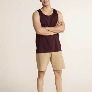 NAPA INDUSTRIES Débardeur Sportif Sans Manches Col V Bordeaux pour Homme, Tricoté Décontracté, Logo Personnalisé Imprimé, Polyester/Coton Uni - Product Image 4