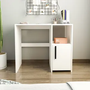 Высокое качество KUZEY Рабочий стол белый деревянный стол компьютерный стол с кабинетом эргономичный элегантный кабинет мебель для детской комнаты