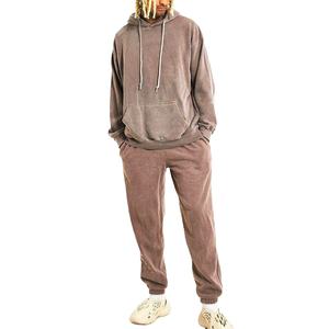 Chándal de lavado ácido de moda de calidad superior para hombres, diseña tu propia ropa de calle, chándal de gran tamaño para hombres con lavado ácido - Product Image 1