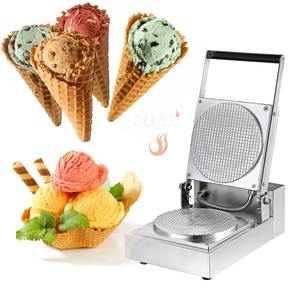 Moule à rouleaux d'oeufs fabricant de cornets de crème glacée boulanger électrique 2KW gaufrier antiadhésif électrique en acier inoxydable - Product Image 5