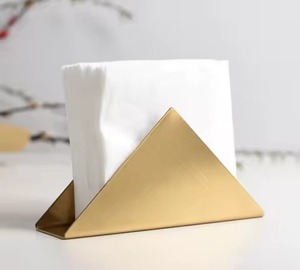 Servilletero de oro y madera de lujo, diseño minimalista para casas modernas, restaurantes y estilo de mesa - Product Image 3