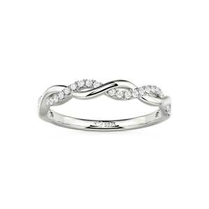 Anillo de Plata de Ley con Corte Redondo Jeulia Twist, Chapado en Rodio, Anillo de Aniversario - Product Image 3