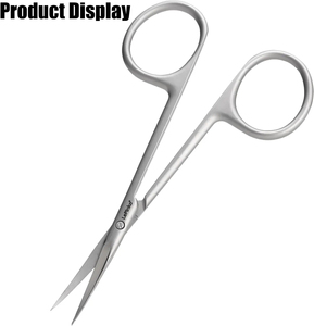 Tijeras para Uñas Portátiles de Alta Calidad Personalizadas, Recortador de Cejas, Tijeras de Acero Inoxidable Curvas y Afiladas de 3.0 mm - Product Image 4