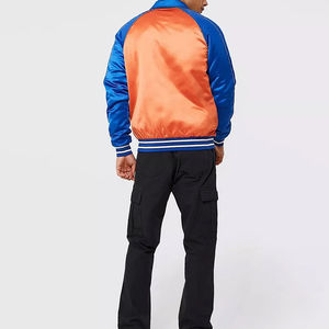 Chaquetas para hombre chaqueta para hombre 2025 ropa de calle personalizada chaqueta de bombardero transpirable al por mayor prendas de vestir exteriores de satén de poliéster de manga larga - Product Image 3