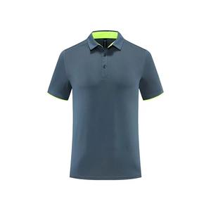 Polo de manga corta de diseño básico para hombre, camisa informal ajustada de algodón a rayas para el trabajo, venta al por mayor directa de fábrica - Product Image 6