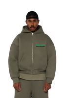 Survêtement à Capuche Gris Surdimensionné Survêtement en Polaire Lourde Survêtement Deux Pièces Décontracté Streetwear Jogger pour Hommes et Femmes