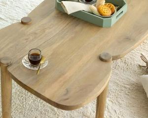 Mesa de comedor clásica de madera con diseño de Zola moderno, muebles de comedor de 4-10 asientos, resistente al agua, duradero, hecho a mano - Product Image 3