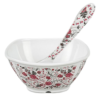 Ensemble de table en mélamine Bataniya durable, 4 pièces, vaisselle de qualité supérieure, triple revêtement, anti-casse et résistante aux taches
