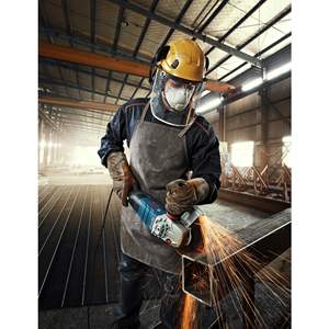 Meuleuse d'angle professionnelle filaire 2800W avec contrôle anti-recul, frein à pédale et déclencheur, compatible avec dispositif d'aspiration pour polissage 220V - Product Image 1