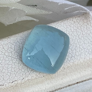Piedra de cabujones con forma de cojín de Aguamarina de Color superior Natural con buen brillo, piedras preciosas sueltas para hacer joyas de 4,61 quilates - Product Image 1