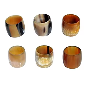 ห่วงใส่ผ้าเช็ดปากรูปเขาควายธรรมชาติอุปกรณ์เสริมสำหรับตกแต่งโต๊ะสำหรับงานปาร์ตี้ - Product Image 4