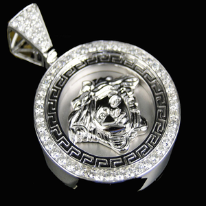 Customize Luxury Circle Design Moissanite Diamond <b>Studded</b> In S925 Silver Iced Out Hip Hop Pendant Jewelry <b>For</b> <b>Men</b> - Product Image 1