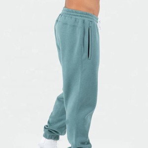 High Quality Casual Canvas Mid weight Wide Leg <b>Baggy</b> <b>Jogger</b> Sweatpants Men's Plus Size Washed - Product Image 4
