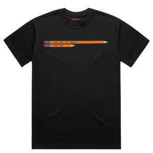 Make Art Not <b>Friends</b> Graphic <b>T</b> <b>Shirt</b> for Men and Women Minimal Pencil Design Black Cotton Artist Tee - Product Image 1