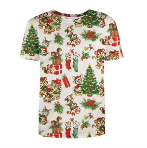 100% Cotton Customized Christmas <b>Jumper</b> T-Shirt for Men Breathable Patterned Fitted Jersey with Print Christmas Design - Product Image 3