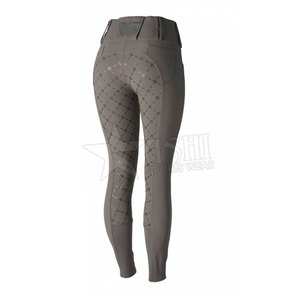 Pantalones deportivos ecuestres de secado rápido para mujer de alta calidad, pantalones de equitación con bolsillo estampado de silicona para exteriores - Product Image 4