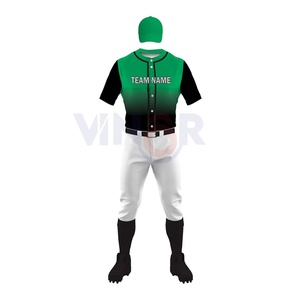 Uniforme de béisbol transpirable de alta calidad para adultos al por mayor, uniformes de béisbol para hombres impresos por sublimación de Hip Hop de color sólido - Product Image 2