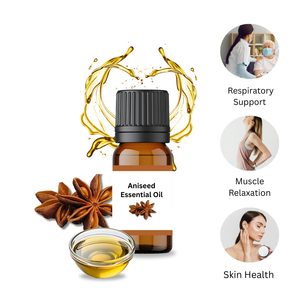 Huile d'anis biologique |   Huile essentielle aromatisée à la réglisse |   Qualité cosmétique et bien-être |   Fournisseur en gros en Inde - Product Image 1