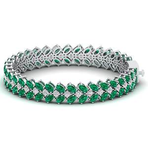 REYES Hot Selling 14K 18K Solid <b>Gold</b> Moissanite Tennis <b>Bracelet</b> Oval Cut 17Ct Emerald Gemstone Fine <b>Bracelets</b> <b>For</b> <b>Women</b> - Product Image 1