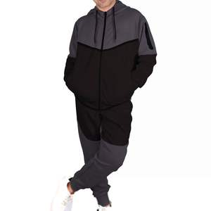 Survêtement à manches courtes 100% coton écologique léger imprimé solide survêtement respirant à capuche ensemble unisexe - Product Image 3