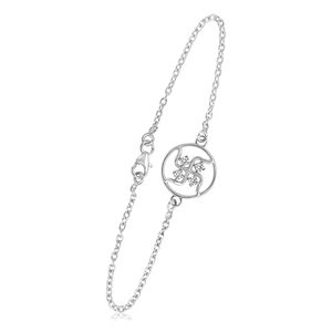 Pulsera Raksha Bandhan Rakhi de Plata de Ley para Adultos Unisex de Arihant Gems & Jewels con Swastik y Circonita para Hermanos - Product Image 1