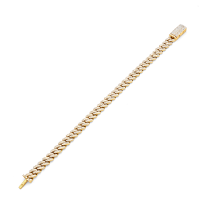 Trending Two-Row Cuban Link Chain <b>Bracelet</b> Luxury VVS Natural Diamond Iced Out Jewelry for <b>Men</b> and Women - Product Image 2