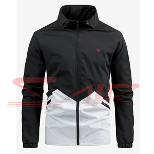 High Quality Custom Men's Canvas <b>Waterproof</b> Windbreaker <b>Jacket</b> with Zipper Hooded Eco-Friendly Casual Use <b>Plus</b> <b>Size</b> Winter - Product Image 1