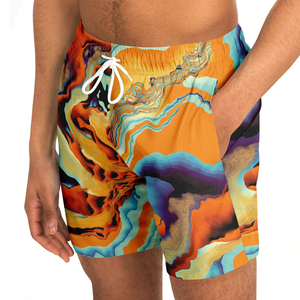 Pantalones cortos de malla por sublimación con estampado de moda de verano para hombre, cintura elástica, pantalones cortos para hombre hechos a medida de alta calidad - Product Image 4