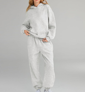 Chándales Mujer Algodón Fleece Poliéster Peso pesado Cómodo 500 GSM Chándal de gran tamaño Mujer - Product Image 1
