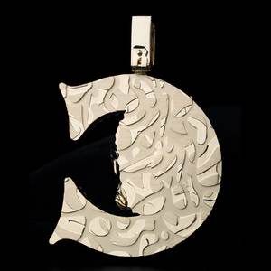 Pendentif tête de lion personnalisé avec lettres CHOPPERS |   Argent sterling 925 |   Bijoux Hip Hop sertis de moissanite VVS - Product Image 5