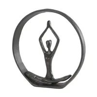 Accessoires décoratifs pour la maison, sculpture artisanale dorée sur base noire, pièce maîtresse de décoration, couleur personnalisée, design moderne de luxe pour mariage
