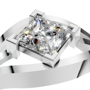 แหวนหมั้นทองคำแท้ 14K สำหรับสุภาพสตรี ประดับเพชรโมอิสซาไนต์ 0.78 กะรัต ทรงเจ้าหญิง แบบโซลิแตร์ ชุบโรเดียม ดีไซน์คลาสสิก รับผลิตแบบ OEM ODM - Product Image 5