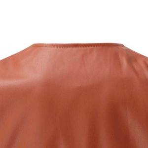 <b>Tan</b> <b>Brown</b> Polyester Cotton Winter Warm Waistcoat V Neck Design Four Button Closure Fully Lined Two Pockets Casual Vintage Style - Product Image 6