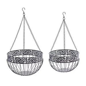Customized Metal Black Hanging Planter Set Newly Design for Home Living Area Decoration Beautiful <b>Wire</b> Planters - Product Image 3