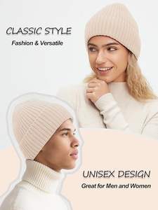 Bonnet en tricot épais doublé de satin de soie, doux et chaud pour l'hiver, pour hommes et femmes - Product Image 3