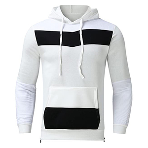 Survêtement décontracté en coton pour hommes, pantalon de survêtement à capuche à manches longues, vêtements de sport anti-rides, entraînement XL, logo OEM imprimé lavé à l'acide - Product Image 2