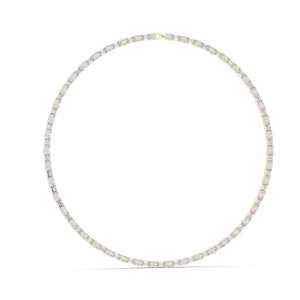 สร้อยคอเพชรแล็บโกรว์ 18.446 กะรัต ทรงกลมและทรงบาแกตต์ ทอง 18KT, 14KT, 18KT  ทองคำขาว ทองคำเหลือง ทองคำโรสโกลด์ หรูหรา สวยงาม - Product Image 6