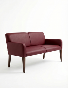 Canapé de salle d'attente moderne en similicuir deux places 2026 avec pieds en bois – Durable, style minimaliste, idéal pour bureau, maison, salon ou usage commercial - Product Image 3