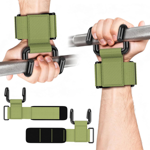 Ganchos de Levantamiento de Pesas para Hombres y Mujeres, 330 LB, Resistentes, con Correa de Muñeca para Levantamiento de Pesas, Dominadas y Fuerza - Product Image 1